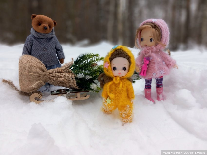 В лес за ёлочкой 🌲🌲🌲 — Куклы Xiaomi Monst (Сяоми) и Pipitom: шарнирные