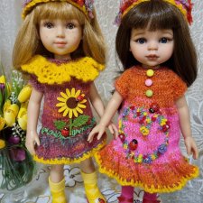 Вязаные наряды для кукол 35см