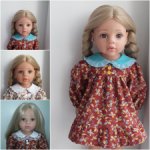 Платья из теплого хлопка для Готц 50см