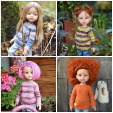 Мастер-класс по вязанию "Удобный свитер" для кукол Paola Reina 32 см