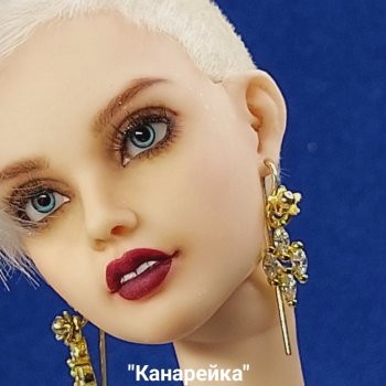 Серьги мини с цирконием на новой модели Рада OtMnogolet