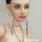 Серьги для кукол 1:6 1:5 1:4
