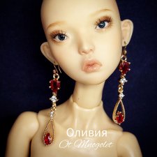 Серьги для кукол Рopovy, Tonner, Barbi