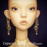 Серьги.  Коллекция Снегурочка