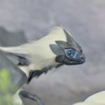 Серебристо-белый дракон