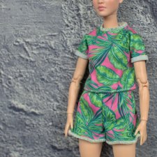 Шортики и футболка летние для Барби