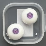 Глаза фиолетовые без зрачка с блёстками 14/5мм