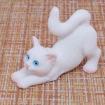 Белый котенок с голубыми глазками