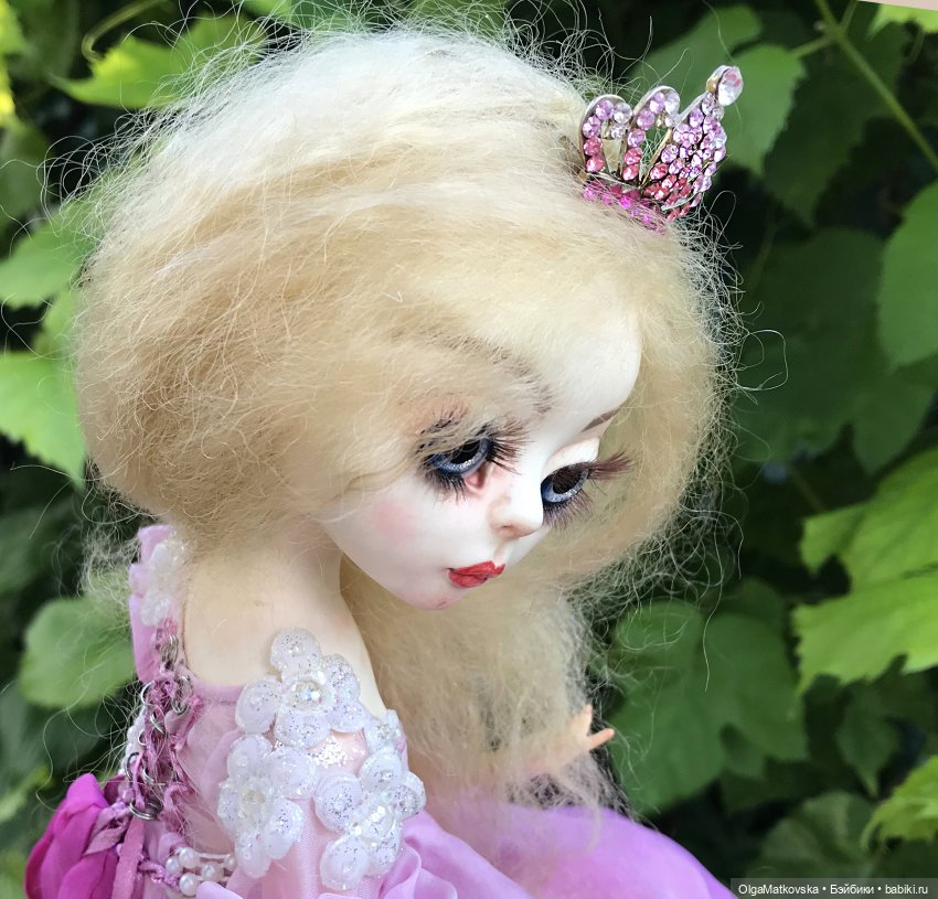 Эльфийка в тени деревьев, шарнирная кукла Мальва принцесса эльфов (фото 10)