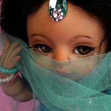 Восточная принцесса из Киева, шарнирная кукла-младенец БЖД Жасмин и её три образа