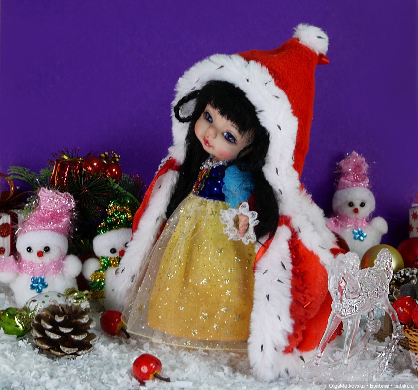 Белоснежка маленькая принцесса, авторская шарнирная кукла БЖД, полиуретан
