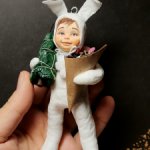 Ёлочная ватная игрушка ,,Зайчик"