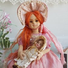 Николь - миниатюрная текстильная кукла
