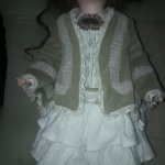 Платье и жакетик для антикварной куклы