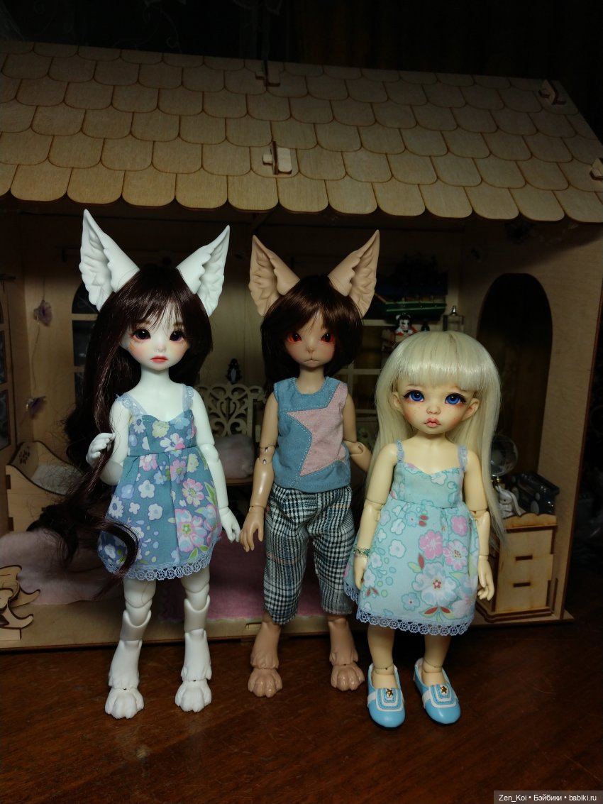 Котики и грибочек | Бэйбики Котики и грибочек — Куклы Dream Valley (Дрим Валлей): BJD (БЖД) (фото 10)