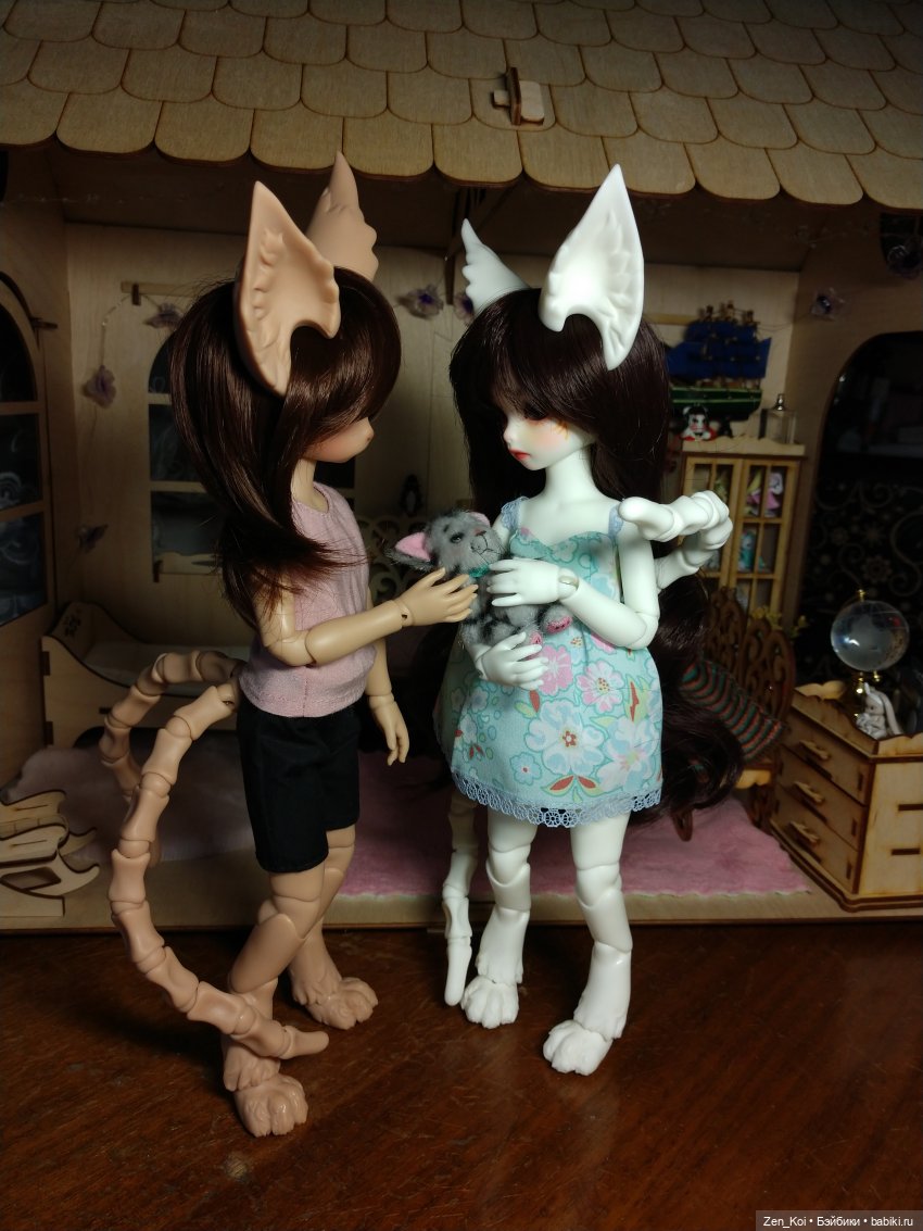 Котики и грибочек | Бэйбики Котики и грибочек — Куклы Dream Valley (Дрим Валлей): BJD (БЖД) (фото 8)