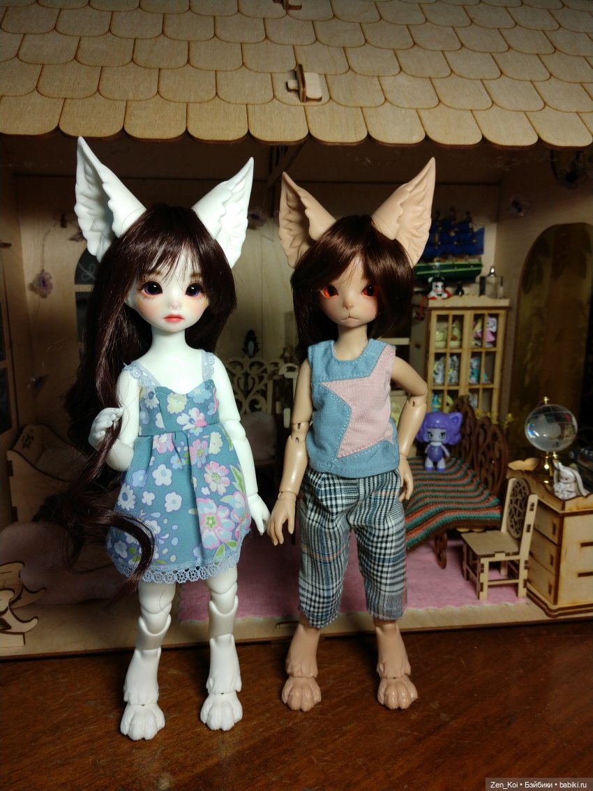 Котики и грибочек | Бэйбики Котики и грибочек — Куклы Dream Valley (Дрим Валлей): BJD (БЖД) (фото 9)