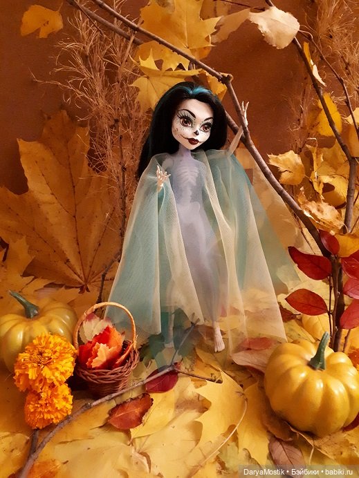 Осенняя зарисовка скелетными кисточками (фото 3)