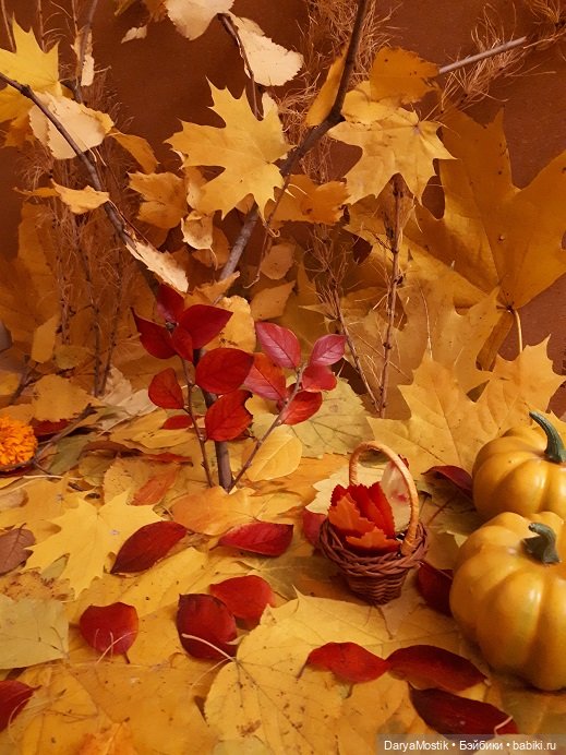 Осенняя зарисовка скелетными кисточками (фото 5)