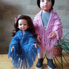 Ажурная шаль для кукол