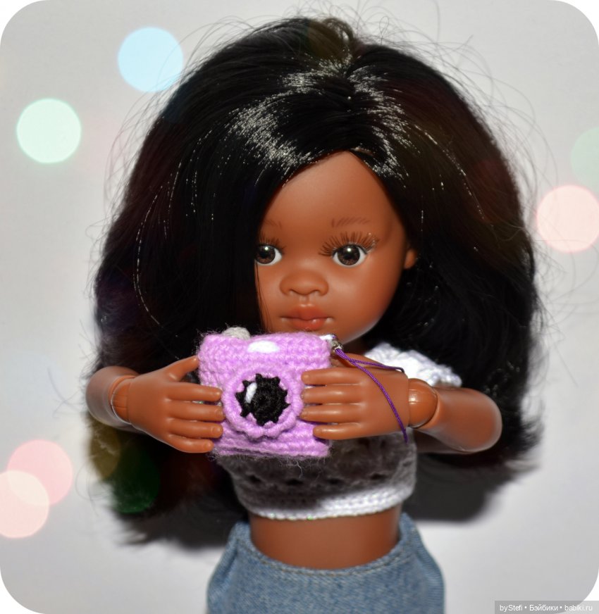 Фотоаппарат для кукол Paola Reina/игрушек. Или просто брелок. Крючком (фото 5)