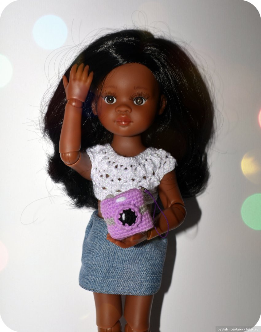 Фотоаппарат для кукол Paola Reina/игрушек. Или просто брелок. Крючком (фото 7)