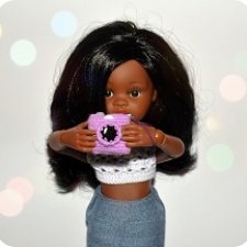 Фотоаппарат для кукол Paola Reina/игрушек. Или просто брелок. Крючком