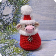 Новогодний бычок Санта