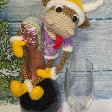 Новогодний бычок Мотя! Позитивный парень. Готов встречать НГ! Авторская работа. Много фото