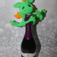 Дракон Лимон на бутылку (Дракоша Лимоша, если ласково). Символ 2024