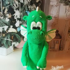 Дракончик. Чехол на бутылку шампанского. Символ 2024