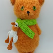 Ещё один лисик с гусиком. Зеленоглазый на этот раз