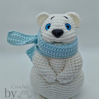 Северный мишка, вязанная игрушка