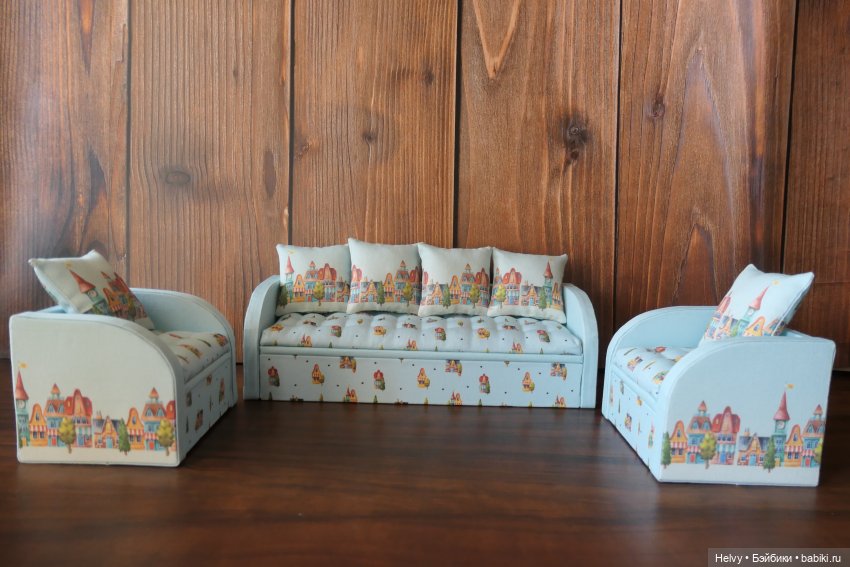 Мягкая мебель для кукол — Мебель для кукол и домиков: фото