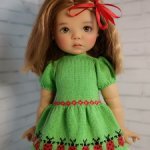 Платье с божьими коровками для Meadowdolls 46 см
