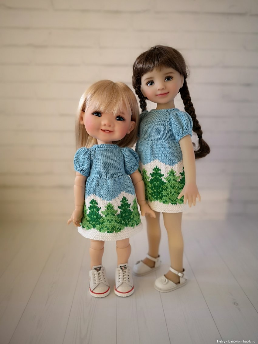 Платья с ёлочками для Meadowdolls и Little Darling (фото 8)