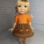 Платье с лисичками для Meadowdolls 38 см