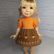 Платье с лисичками для Meadowdolls 38 см