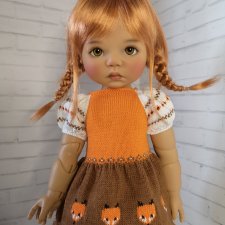 Платье с лисичками для Meadowdolls 46 см