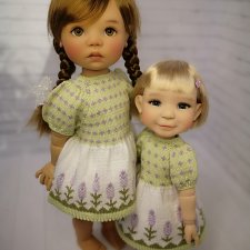 Платья с лавандой для Meadowdolls 46 см и 38 см