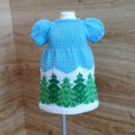 Платье с елочками для кукол Little Darling и Paola Reina