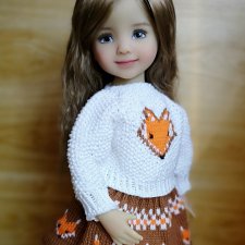 Свитер и юбочка для куклы Little Darling