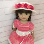 Платье и шляпка для кукол Little Darling и Paola Reina
