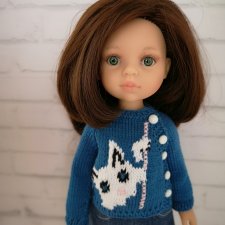 Вязанный свитер для кукол Паола Реина и Литл Дарлинг (Paola Reina и Little Darling)