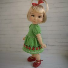 Платье с божьими коровками для Meadowdolls moppets 38 см