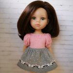 Платье с овечками для куклы Паола Рейна (Paola Reina)