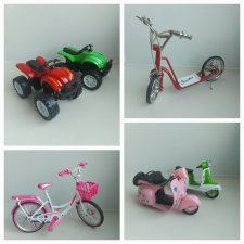 Транспорт для кукол разных размеров.