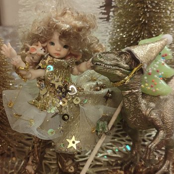 🌬Похолодание или 🌿 "Весенне-новогодняя" фотосессия с Велоцираптором🦖