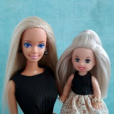 Феникс-рубрика. Винтажная Барби и малышка Челси из пакета кукольных осколков