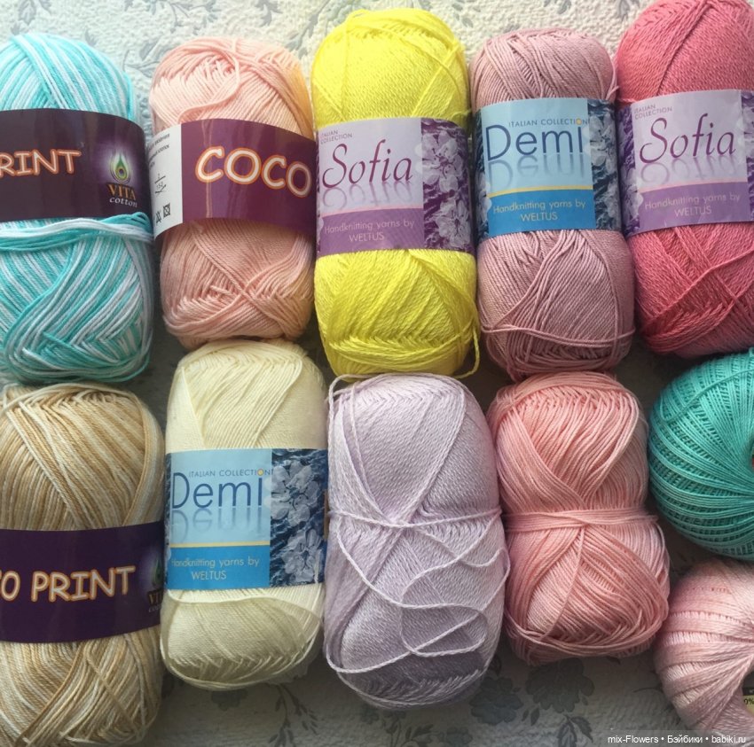 Пряжа для кукольного рукоделия 2 - хлопок | Бэйбики Пряжа для кукольного рукоделия 2 - хлопок (фото 4)